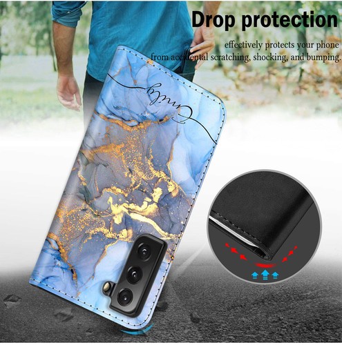 Flip Leather Case For Samsung Galaxy S23 S22 S24 Personalized Phone Wallet Cover - Picture 71 of 100