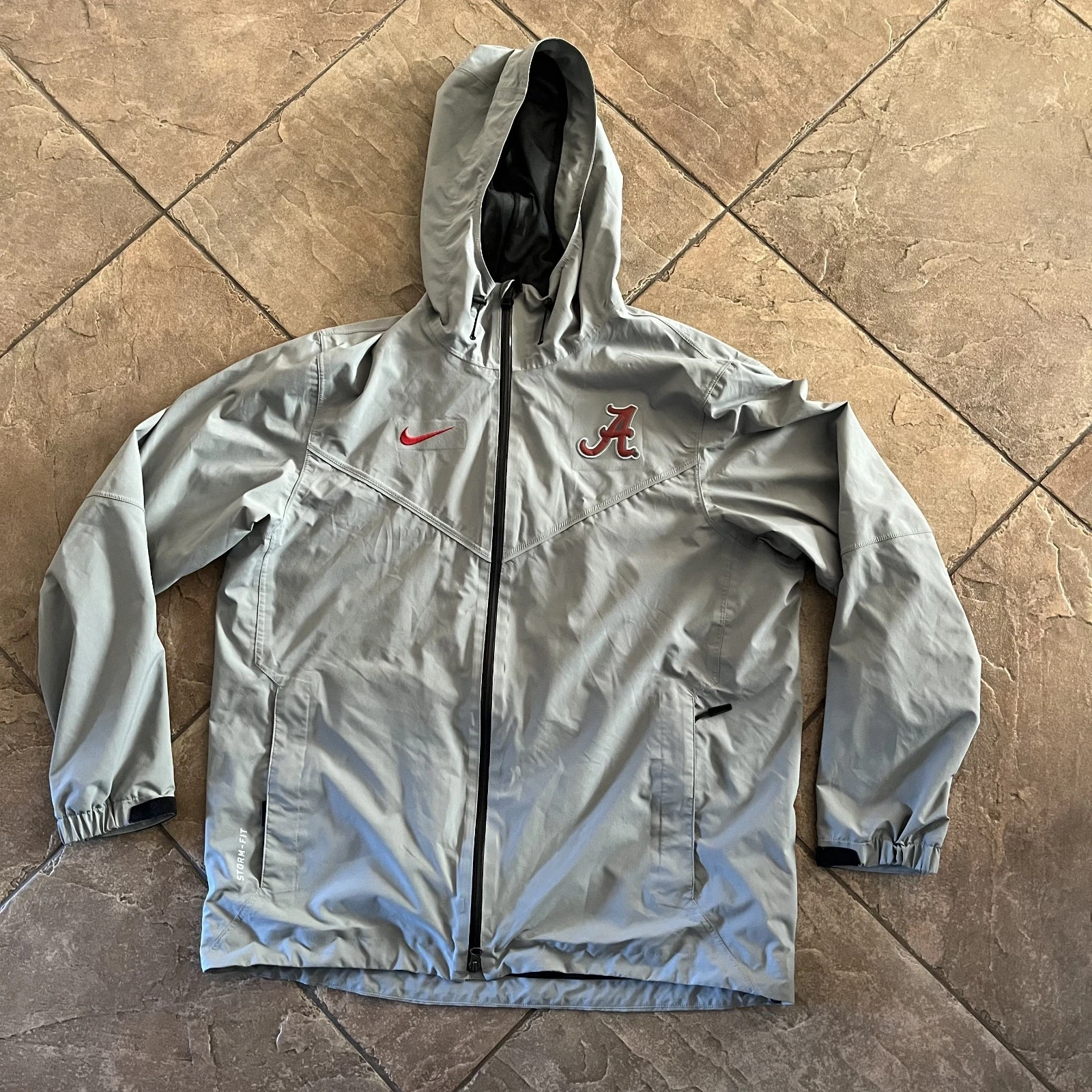 Alabama Crimson Tide Nike "Saban" Player Issued On Field Jacket Gray Large 2017