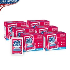 Antibacterial Hand Wipes Individually Wrapped Travel Size 144 Count Fresh Scent