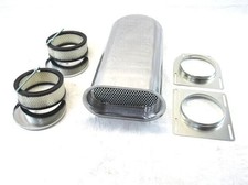 Hillborn Style Dual Quad 4 Barrel Aluminum Carb Scoop Polished