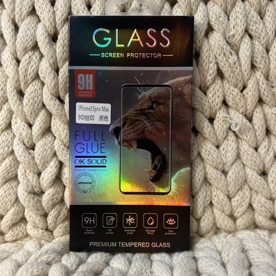 Glass Screen Protector 15 Pro Max, Full Glue, Ok Solid Premium Tempered Glass
