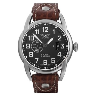 Aviator AUTOMATIC V.3.18.0.160.4   Herrenuhr, elegant, 46 mm, Edelstahl, Garanti