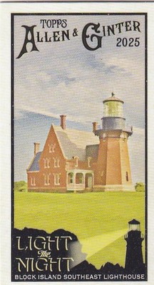 2025 Topps Allen & Ginter MLB No. LTN-10 Block Island Lighthouse Light the Night