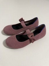 Rothy's Girls Kids Tux Bow Dusty Pink Mary Jane Flats Size 4