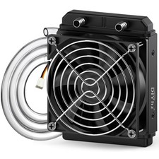 120mm Aluminum Water Cooling Radiator 12 Pipe DC12V 6.6" x 5.5" x 5.5" for CP