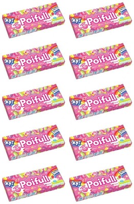 Japan Fruit Gummies Meiji Poifull   Fruity Jelly Bean Candy 53g × 10 boxes