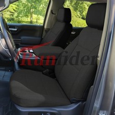 Front Seat Covers For Chevy Silverado Gmc Sierra 1500 Crew Cab 2019-2026 - Black