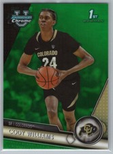 2023-24 Topps Bowman University Chrome Base - Green Refractor Cody Williams