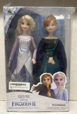 Disney Store Queen Anna and Snow Queen Elsa Classic Doll Set   Frozen 2 - 11.5"
