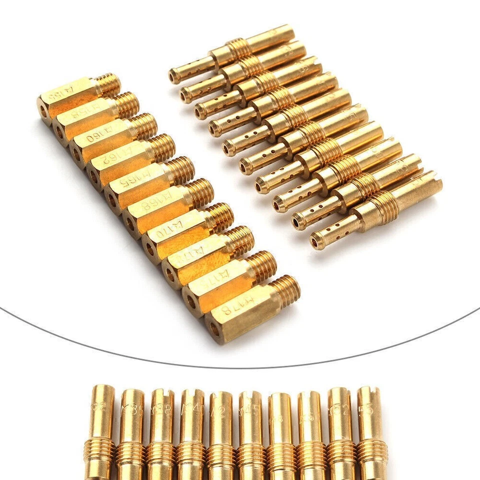 20pcs Main Jets+Slow Pilot Jets Kit for N424-21 Motorcycle Carburetor Foto 2 de 4