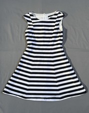 Women’s Zara Basic Navy Blue Striped Dress Size Small