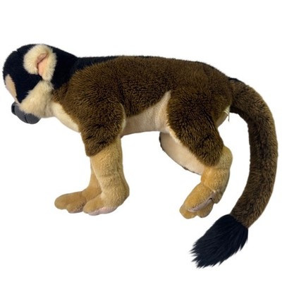 SOS Leonine Toys Squirrel Monkey Plush Stuffed Animal Brown Tan Black Wildlife
