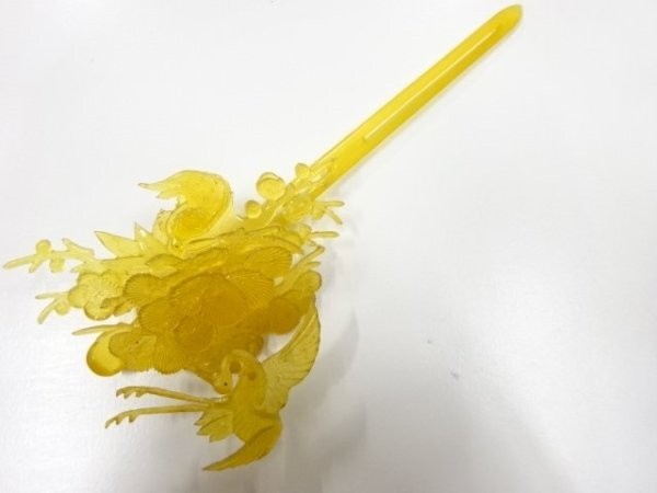 Sosou Antique Resin Hairpin, Very Good Condition