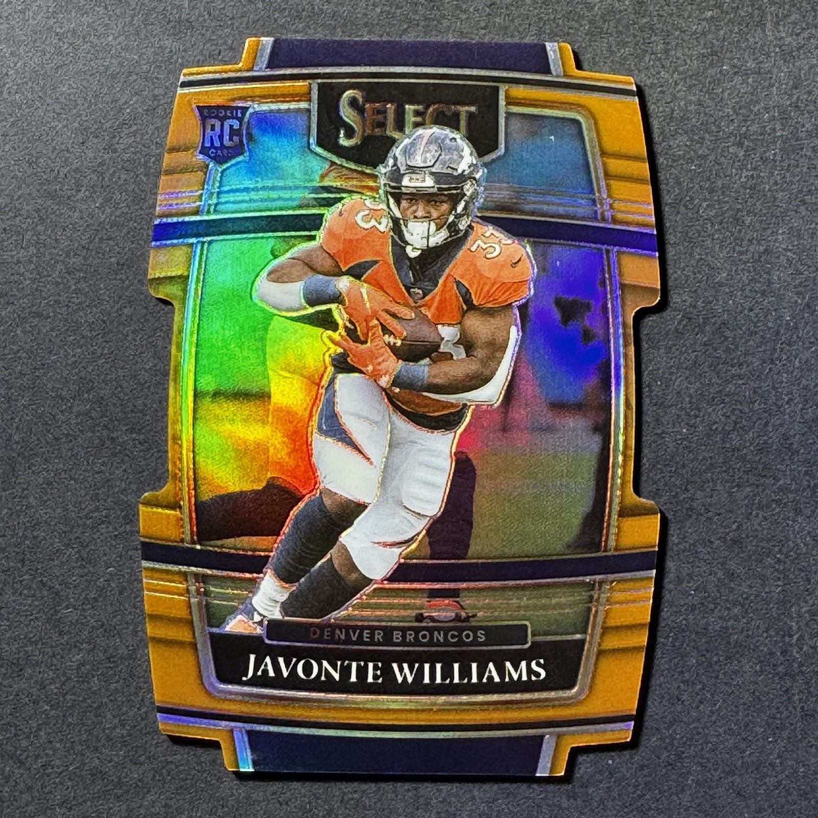 JAVONTE WILLIAMS Rookie /249 2021 Panini Select Orange Prizm Die-Cut #57
