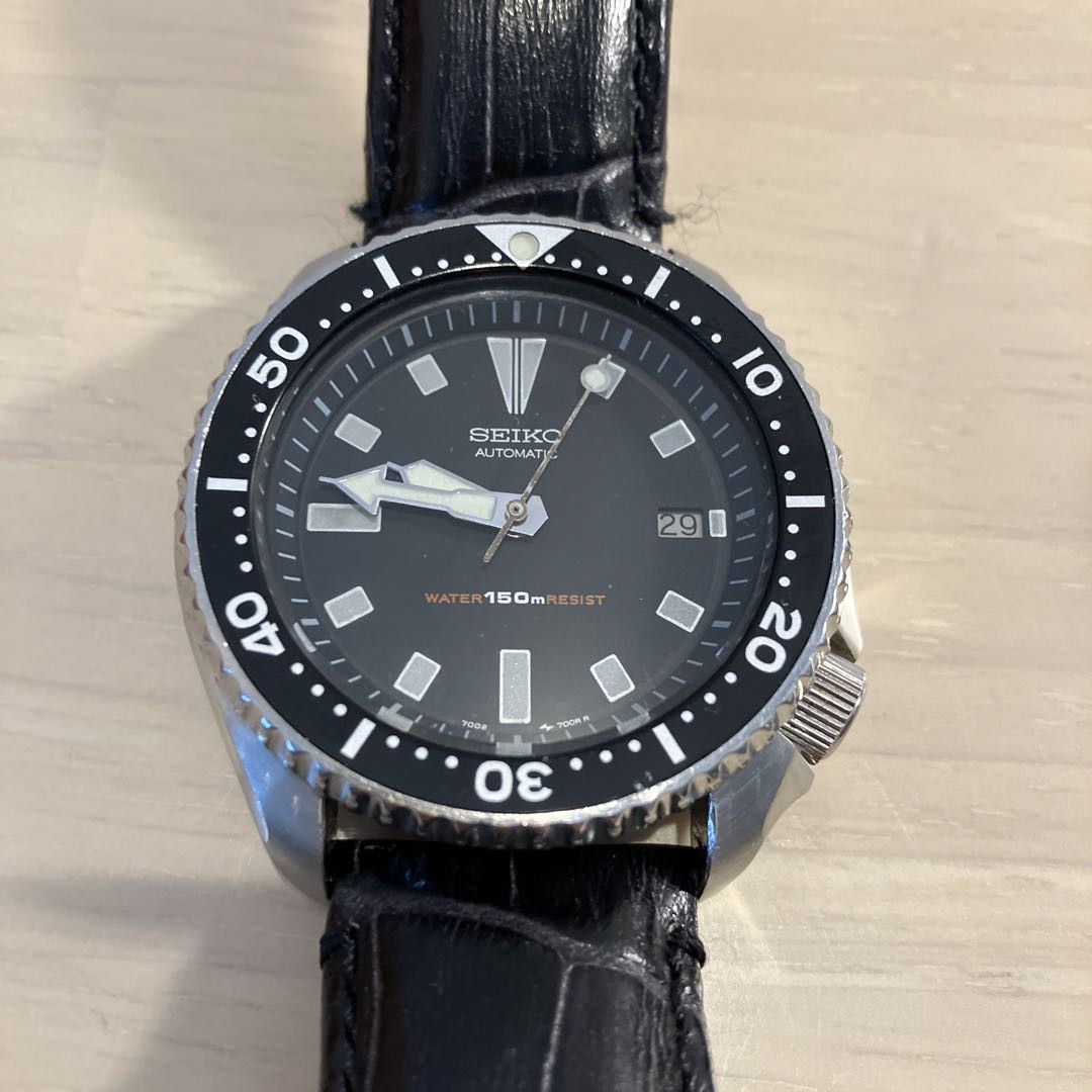 Seiko 7002-7000 Analog Automatic Men 4Th Diver 1981 Style Vintage