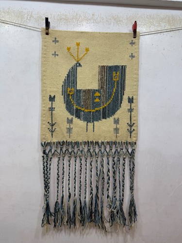 Vintage Beautiful Hand Woven Hungarian Wool Weaving Tapestry Kilim Rug Wall Hang