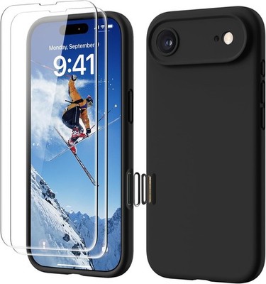 Handy Hülle + 2 x 9H Glas für iPhone 17 Air Kamera Display Schutz Silikon Case