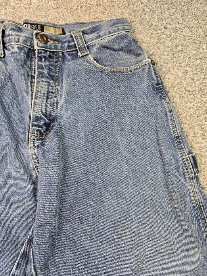 Pantalones de mezclilla Southpole Carpenter para niños 12 azules calce suelto Hammer Loop Y2K Foto 3 de 4