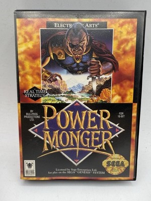 Power Monger (Sega Genesis, 1993) Authentic Game Cartridge, CIB Complete