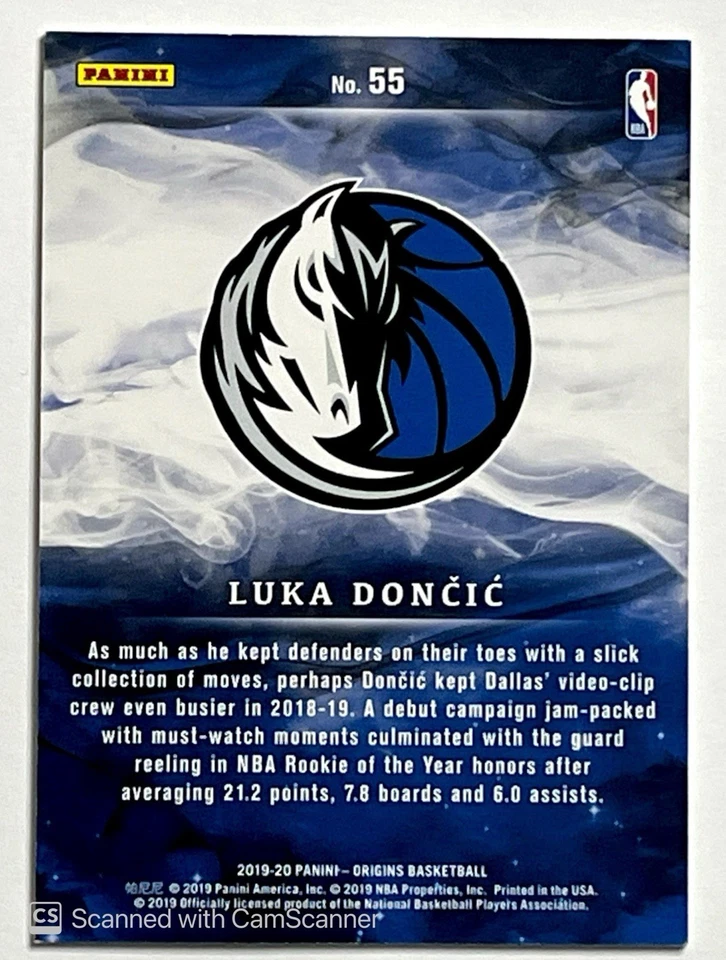 2019-20 Panini Origins Blue #55 Luka Doncic 99/99 Mavericks Lakers - Image 2 of 2