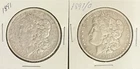 1891 & 1891 O Morgan Silver Dollar - Lot of 2 90% Silver Coins