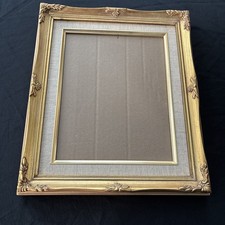 Vintage 8x10 Ornate Victorian Gold Gilt Picture FRAME Portrait Wooden Linen P1
