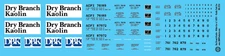 N Scale - Dry Branch Kaolin - White Car v1 - ACFX - Kaolin Tank Car Decals