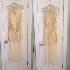 Reformation Logan Silk Dress Blonde Yellow NEW with tags