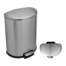 50L/13 Gallon Stainless Steel Trashcan, Soft Close Lid Smudge-Free Finish