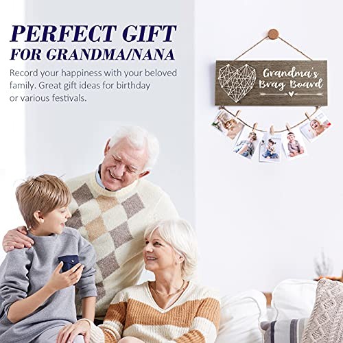 Grandma's Brag Board Grandma Gifts, Christmas Gifts for Grandma Walnut Brown