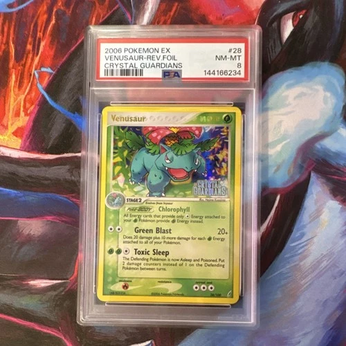 Pokémon TCG Venusaur EX 28/100 Crystal Guardians Reverse Foil 110 HP PSA 8