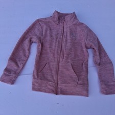 Girls Puma Pink Long Sleeve Full Zip Jacket Size Small 5 US 