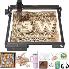 Used Atomstack A5 Pro V2 Laser Engraving Improved 5W Laser Printer Engraver,US
