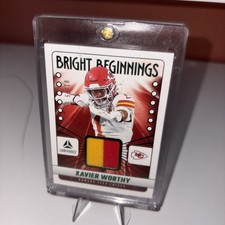 2025 Panini Luminance Football Xavier Worthy Bright Beginnings Patch /25