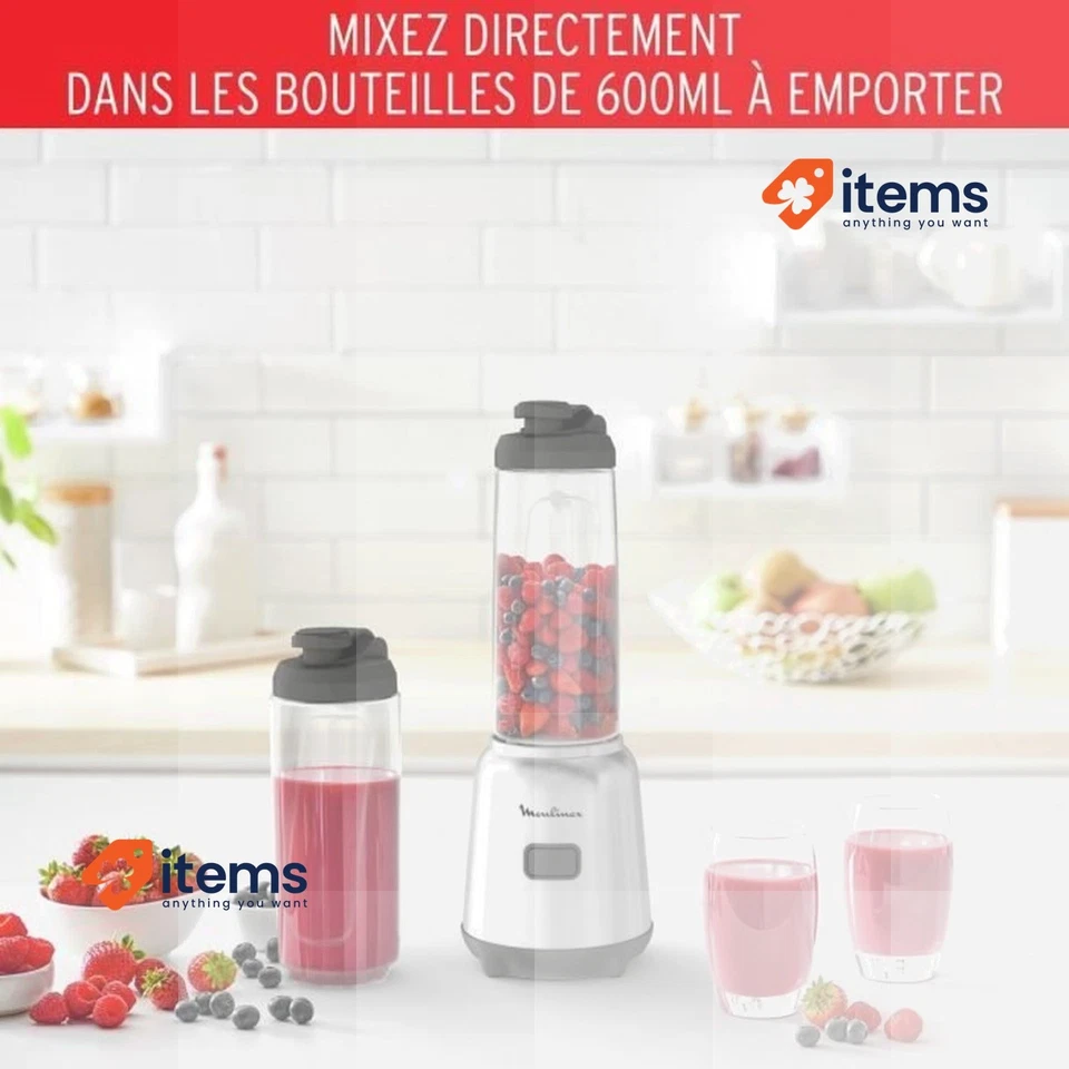 Moulinex Mix & Move Licuadora, 300 W, Capacidad Total 0.8 L LM15FD10 Útil - Imagen 3 de 4