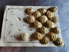 Nachlass Kriegsmarine Knöpfe Feuervergoldet auf Pappe 2 WK Sieper , Original