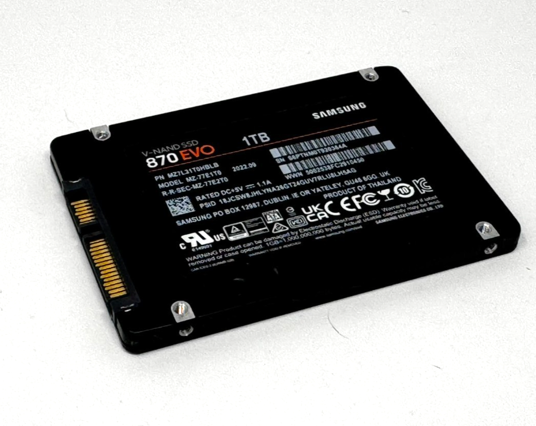 Authentic Samsung 870 EVO 1TB Internal SSD SATA Excellent 99% Life