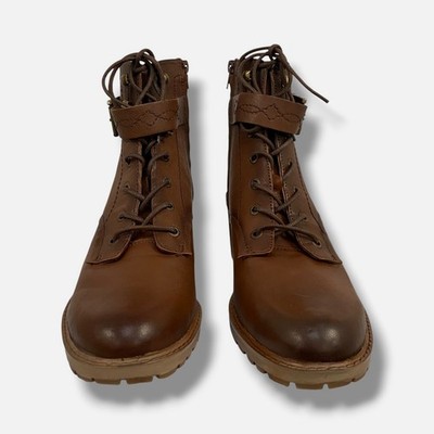 Zodiac Women's Brown Gemma Lace-up Combat Vintage Booties Shoes Size 10