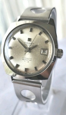 1967 TISSOT SEASTAR T.12 Visodate Compressor 21J Automatik S/Stahl Armbanduhr 