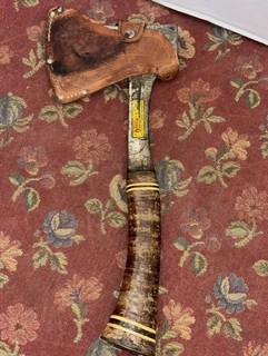 Vintage Estwing Hatchet with Leather Sheath