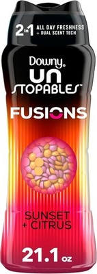 4 NEW 21.1 oz Downy Unstopables Fusions Laundry Scent Booster Beads Citrus Fresh