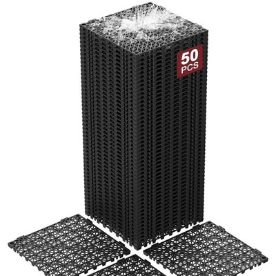 NAIZEA Interlocking Tile Drainage Tiles 12''x12'' Splicing Floor Tiles 24/36/50PCS