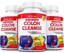 Colon Detox Cleanse Parasite Candida 180 Capsules Natural Herbal Supplement USA