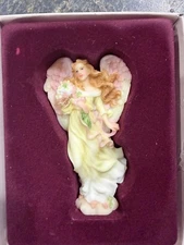 Seraphim Classics Angel Ornament Roman Inc. 3.5” Happy Birthday 1998 Resin