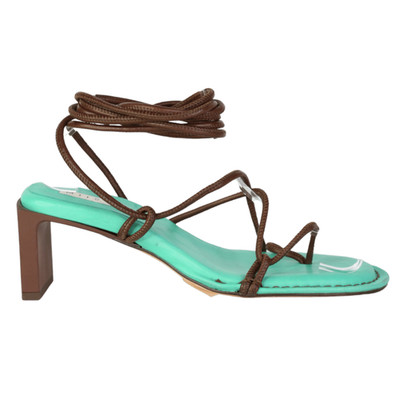 miista braune Alberta zweifarbige Leder Sandalen UK 4 EU 37