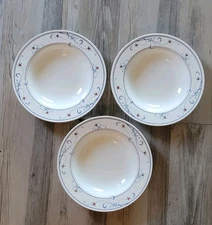 MIKASA Intaglio ANNETTE CAC20 Rim Soup Bowl 9 3/8" Set of 3 Discontinued