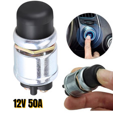 12v 50a Waterproof Switch Push Button Cars Boat Track Horn Engine Start Starter
