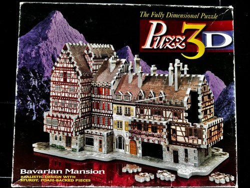 Puzz3D Milton Bradley 418 Piece Puzzle BAVARIAN MANSION 1994 4464 Foam