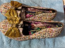 IRREGULAR CHOICE PINK TWEED PARTY/ FANCY SHOES US SIZE 7