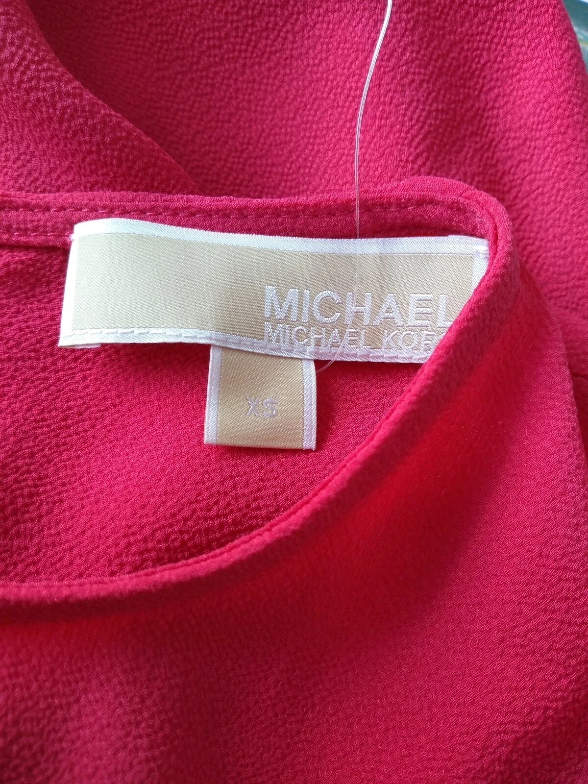 Abito MICHAEL KORS taglia XS £175 NUOVO CON ETICHETTE dettaglio arricciato